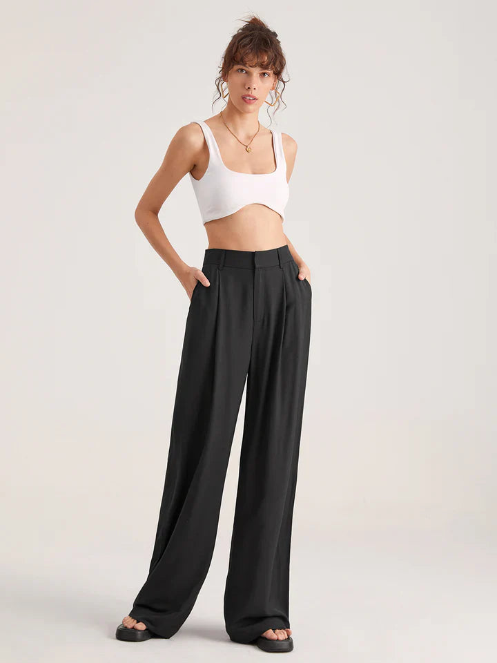 Wide high-waist pants