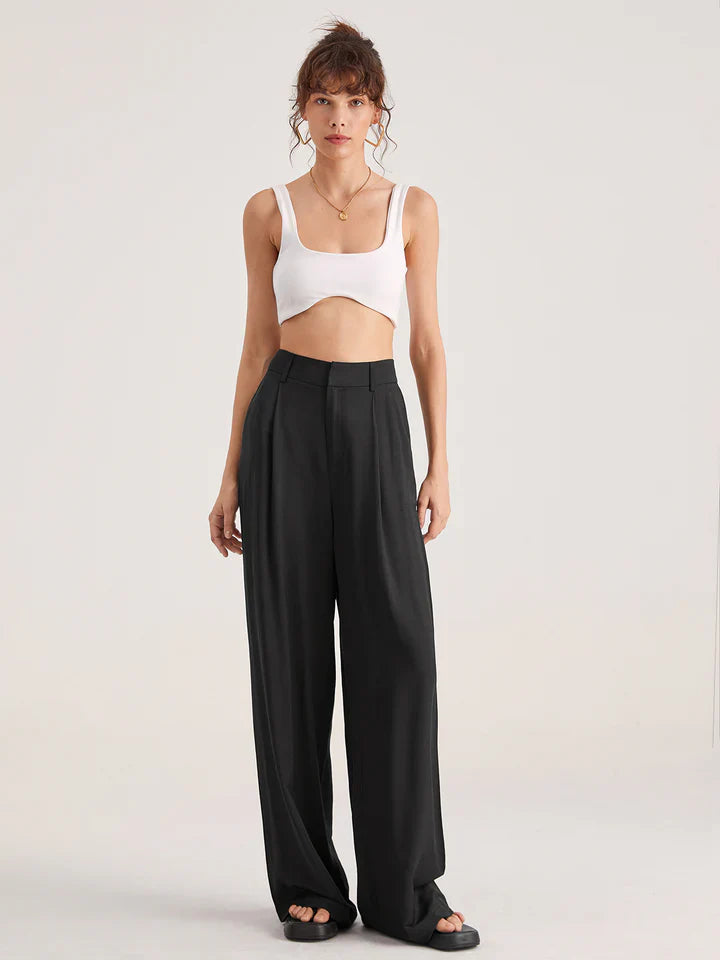 Wide high-waist pants