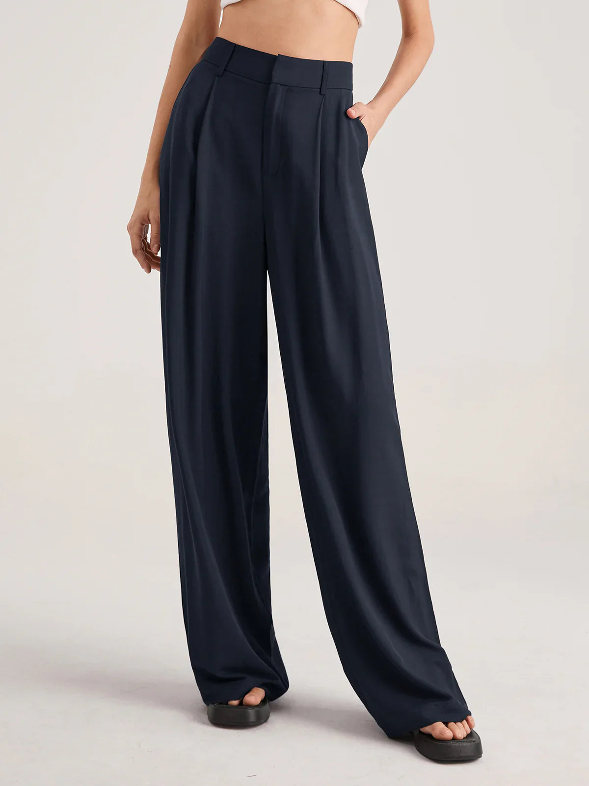 Wide high-waist pants